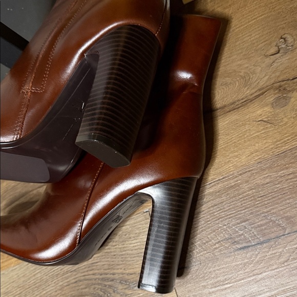 Zara NWT Brown Heeled Boots - Picture 11 of 15